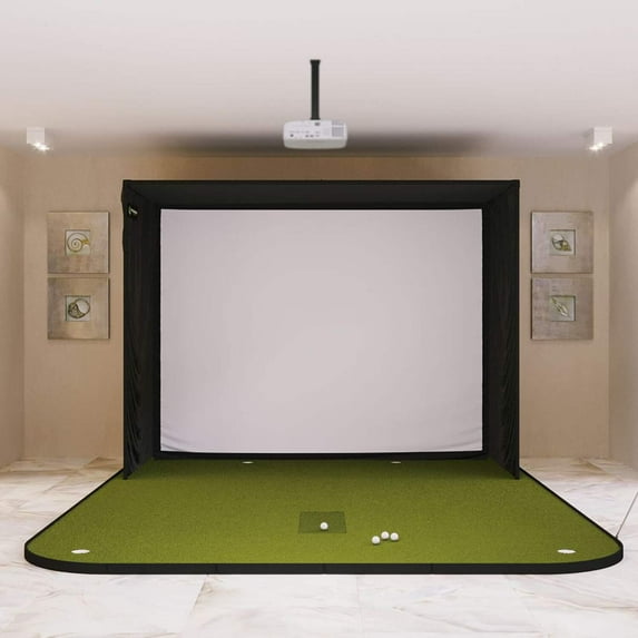 SIG10 Golf Simulator Studio - Complete Package with SIG10 Golf Simulator Flooring - by The Indoor Golf Shop