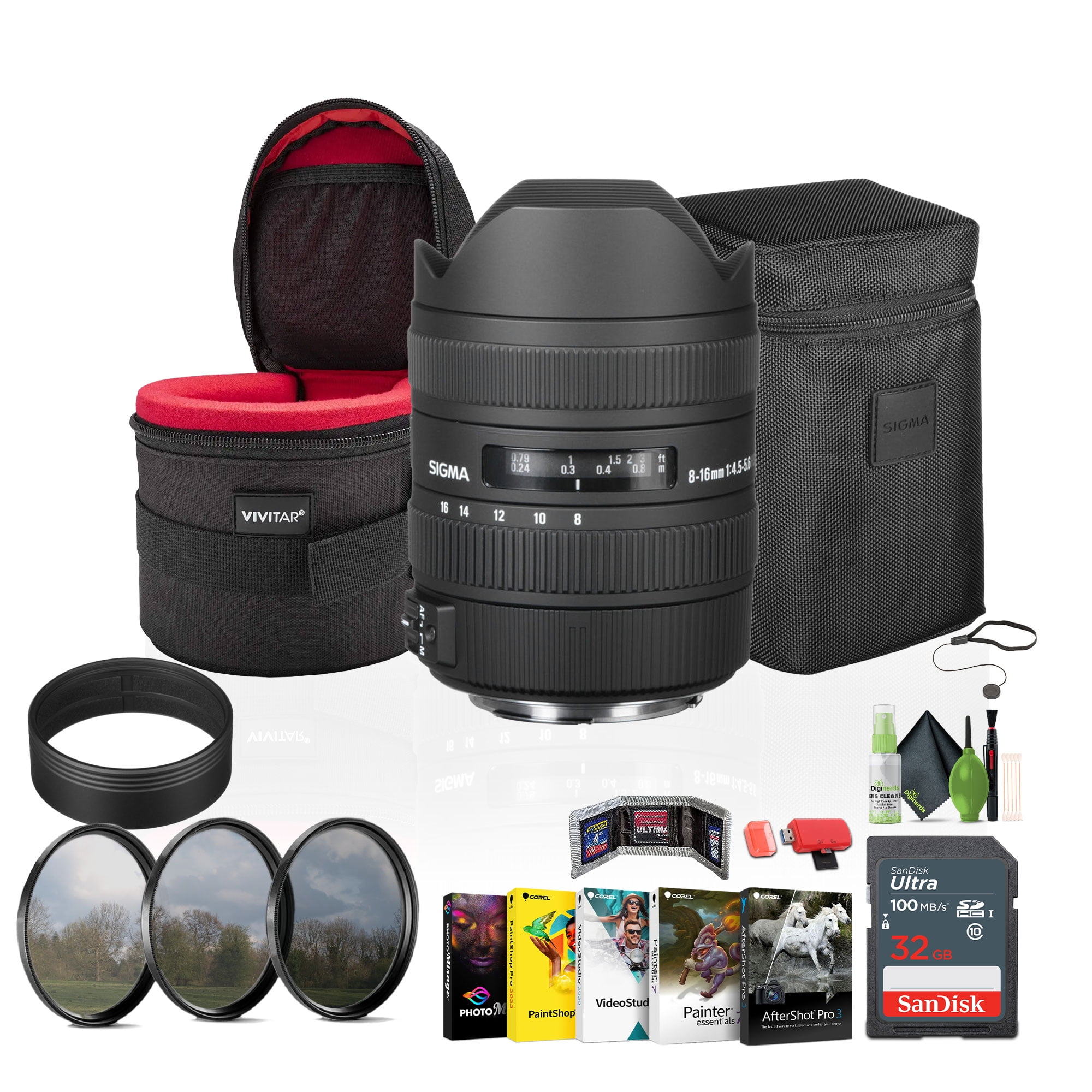 SIGMA 8-16mm F4.5-5.6 DC HSM CANON + Bundle - Walmart.com