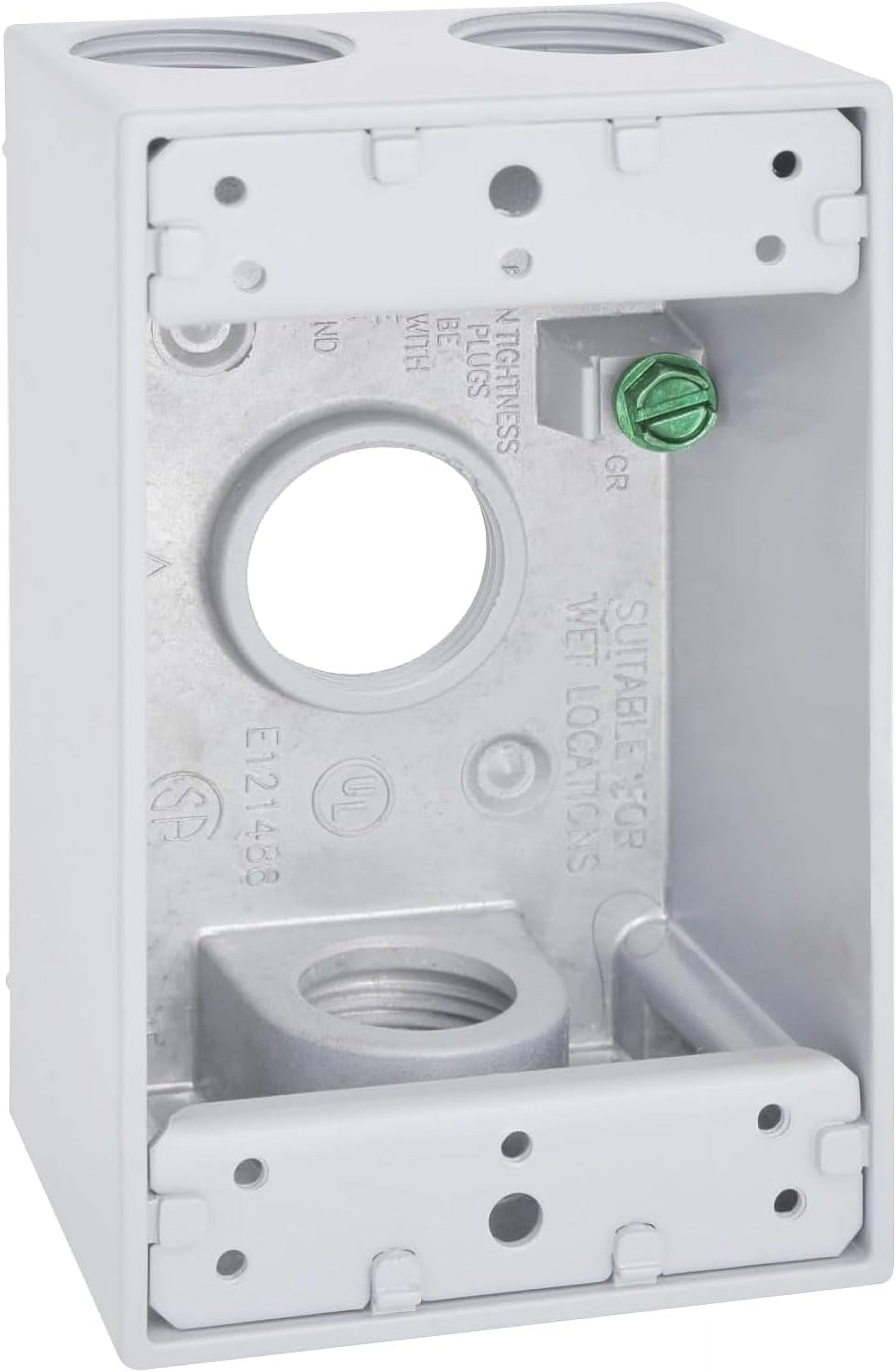 SIGMA ENGINEERED SOLUTIONS 14251WH Metal Electrical Outlet Box