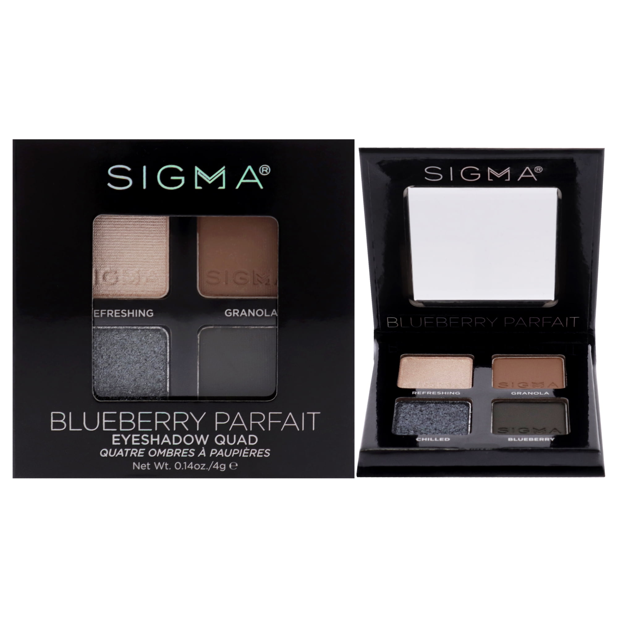 Sigma Beauty Blueberry Parfait Eyeshadow Quad with Matte and Metallic Shades