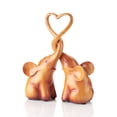thumbnail image 1 of SIGNALS Loving Elephants Figurines, Wooden Elephant Statue Anniversary Gift for Couple Valentines Day Elephant Figurines Home Decor, 1 of 8