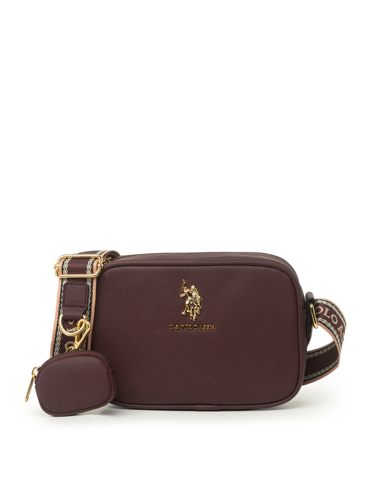 U.S. Polo Assn Women's Burgundy Signature Crossbody