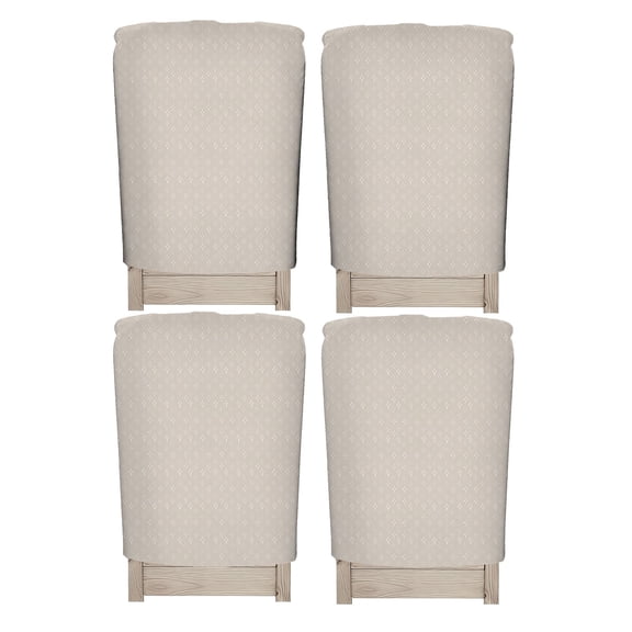 SIGNBLOC 4 Pack Dining Chair Back Covers, Stretch Chair Back Protectors for Home Kitchen Restaurant Decor