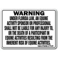 thumbnail image 1 of SIGNMISSION WS-Florida Equine Warning Sign - Florida Equine, 1 of 5