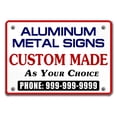 thumbnail image 1 of SIGNOGRAFX Custom Aluminum Metal Sign, 18” x 24”, with Round Corners, Full Color Digital Printing and Your Own Design, No Limit of Colors, Pictures & Words., 1 of 8