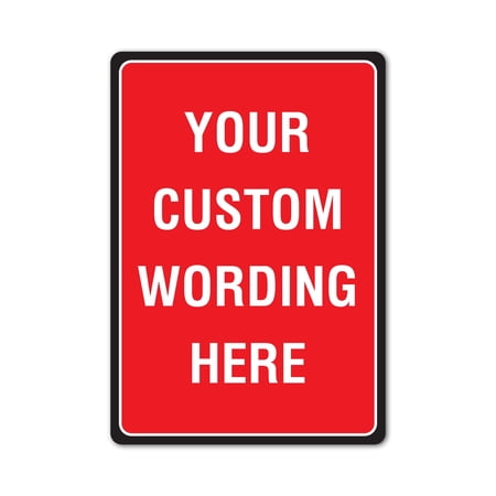 SIGNOGRAFX Customize Stickers for Business Sign | |10x7 inches| Your Custom Wording Here| Custom Vinyl Decals| Personalized Name Stickers | Weather Resistant and UV Protected| for Indoor /Outdoor