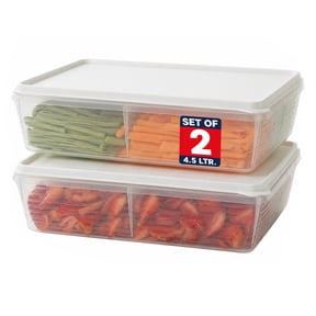 SIGNORA WARE 4.5L Food Storage Containers with Lids, 2 Pack, White