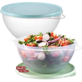 SIGNORA WARE 2‑Pack Large Food Storage Containers – Airtight Lids, Blue & Green