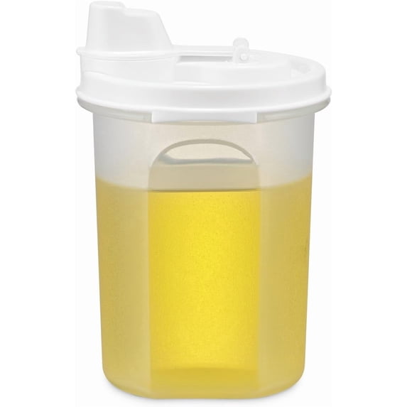 SIGNORA WARE Oil and Vinegar Dispenser Bottle 15 oz with Pour Spout, White