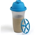 thumbnail image 1 of SIGNORA WARE Reusable Shaker Bottle 17 oz – Plastic Protein & Smoothie Mixer Blue, 1 of 6