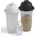 thumbnail image 1 of SIGNORA WARE 17 oz Protein Shaker Bottles with Leakproof Lid, 2 Pack Black & White, 1 of 5