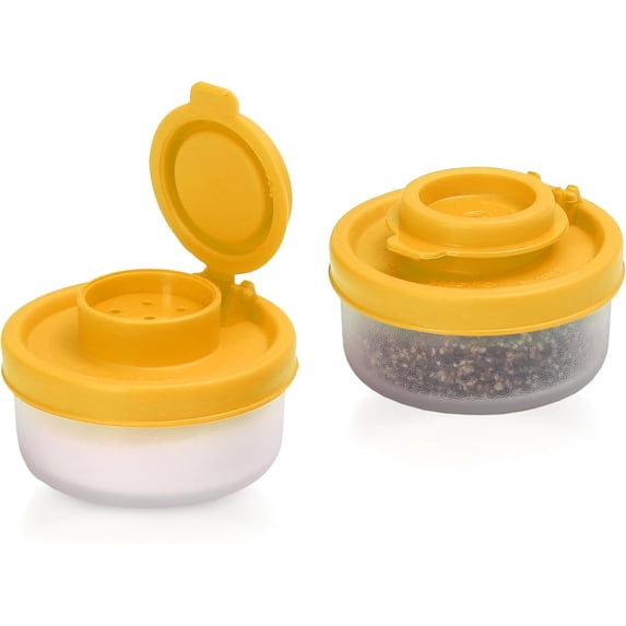 SIGNORA WARE 2-Piece Airtight Salt and Pepper Shakers Set, BPA-Free, Yellow
