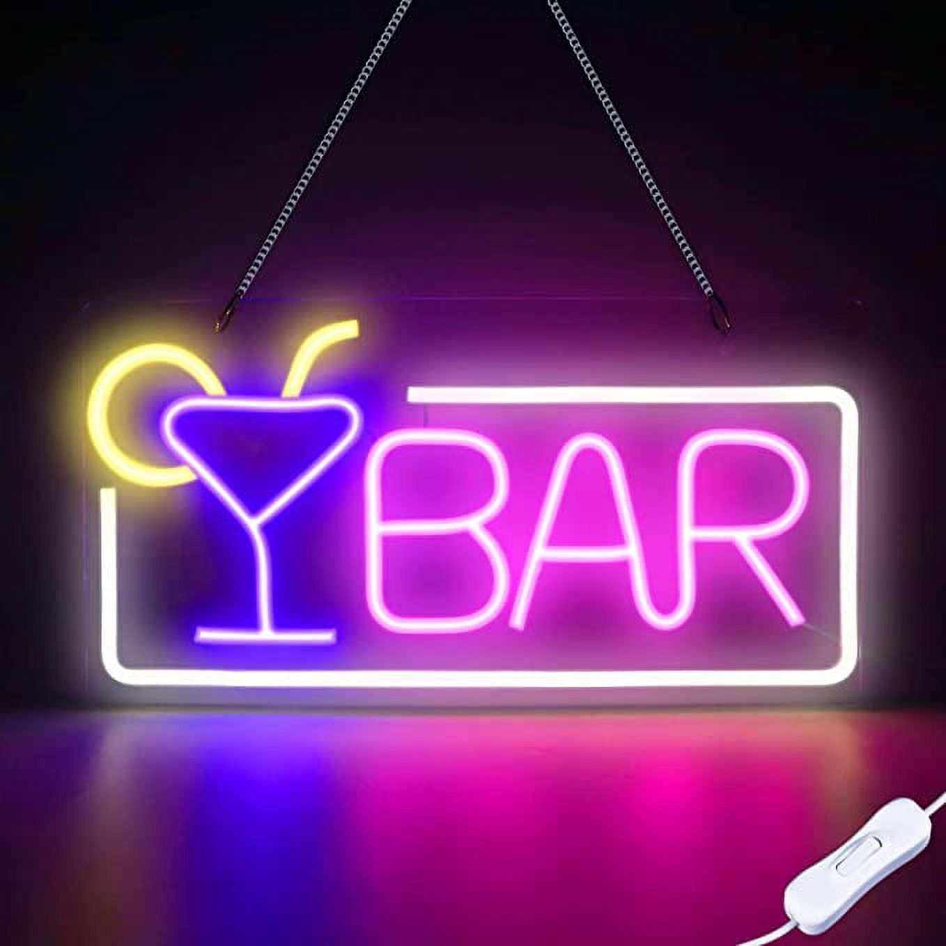 SIGNSHIP - Enseigne Néon "Oui ! Nous Ouvrons" LED - Décoration Murale Bar, Restaurant, Magasin - USB