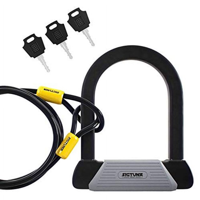 SIGTUNA Bike Lock Bicycle Lock Combo with Square Steel High Security