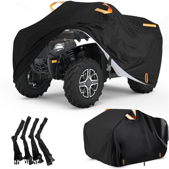 SIGUANG ATV Cover Waterproof Outdoor Heavy Duty, 300D Oxford 4-Wheeler Cover for Can-Am Outlander/Polaris Sportsman, Quad Cover with Lock Buckles, All Weather Protection