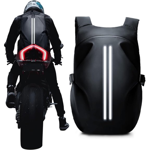 SIGUANG Motorcycle Helmet Backpack, Waterproof Riding Backpack for Men, Large Capacity Soft Shell Motorbike Bag, Motorcycle Accessories