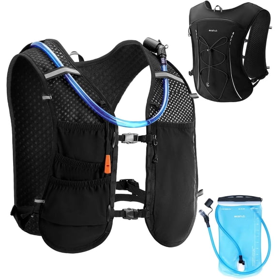 SIGUANG Running Hydration Vest Backpack, Lightweight Breathable with 2L Water Bladder, for Hiking/Trail Running/Cycling/Race/Marathon, for Women/Men