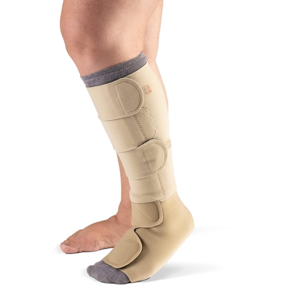 SIGVARIS 1412 Compreflex Below Knee w/ Boot-Low Stretch-Med REG-BGE