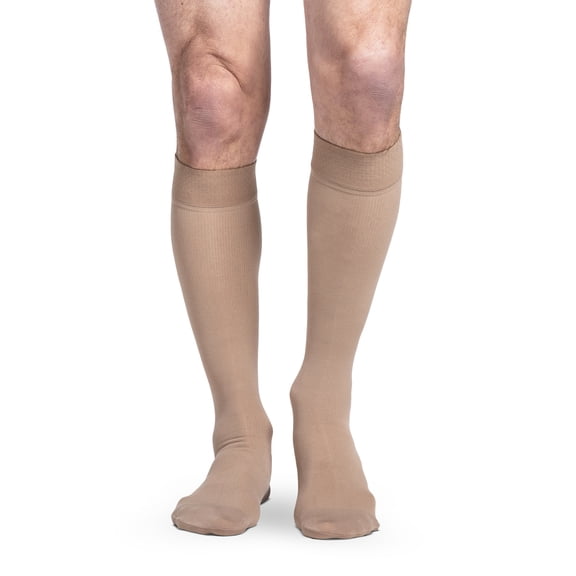 Sigvaris Essential 232 Cotton Men's 20-30 Closed Toe Knee High Compression Stockings Crispa SL Long