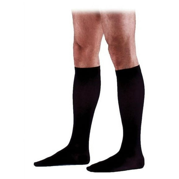SIGVARIS Mens Essential Cotton 230 Closed Toe Calf-High Socks w/Grip Top 20-30mmHg
