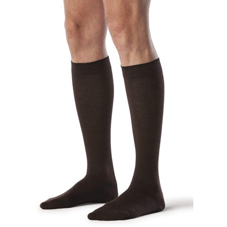 Sigvaris All Season Wool 192CB11 15-20mmHg Mens Closed Toe, Calf Socks - Brown, Size B