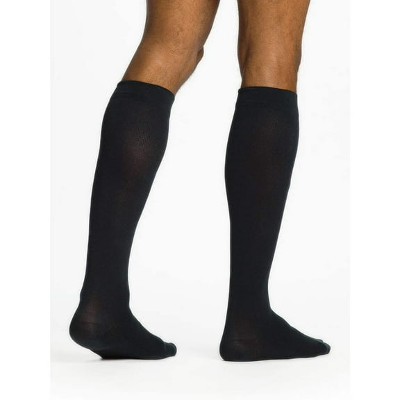 Sigvaris Style 222 Men's Zurich Collection Sea Island Cotton 20-30 Knee High Compression Socks Navy XS Short