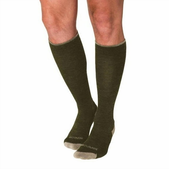 SIGVARIS Merino Outdoor Cushioned Wool Socks 15-20mmHg (Olive) Large