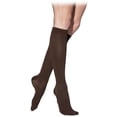 thumbnail image 1 of Sigvaris Sigvaris-232CMLW88 20-30 mm Hg Cotton Long Socks, Chocolate - Medium, 1 of 3