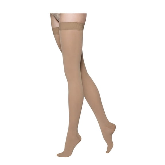 SIGVARIS Women’s Essential Opaque 860 Closed Toe Thigh-Highs w/Grip Top 20-30mmHg