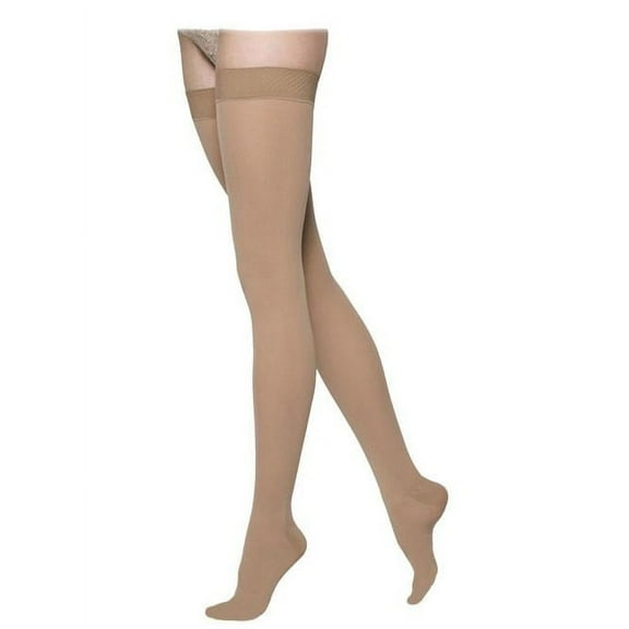 SIGVARIS Women’s Essential Opaque 860 Closed Toe Thigh-Highs w/Grip Top 30-40mmHg