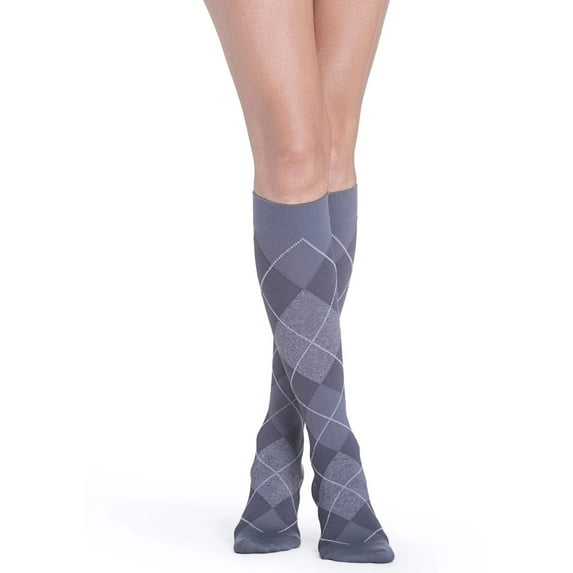SIGVARIS Women's Microfiber Patterns 143 Calf High Compression Socks 15-20mmHg