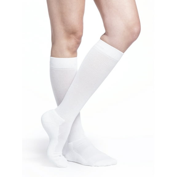 SIGVARIS Women’s Motion Cushioned Cotton 360 Closed Toe Calf-High Socks 20-30mmHg