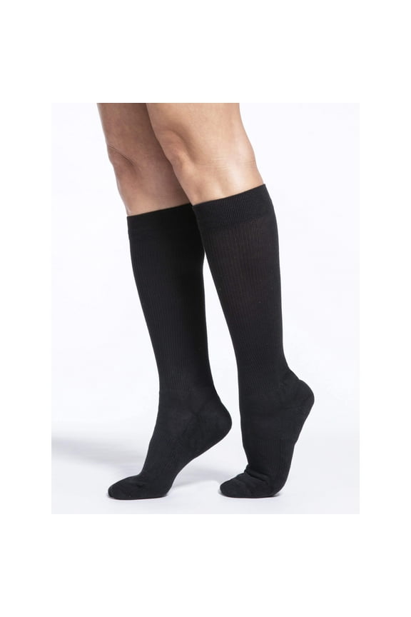 SIGVARIS Women’s Motion Cushioned Cotton 360 Closed Toe Calf-High Socks 20-30mmHg