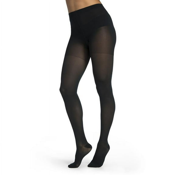 Women's Style Medium Sheer Pantyhose Women's Closed Toe Dark Navy LS - Large Short 20-30mmHg