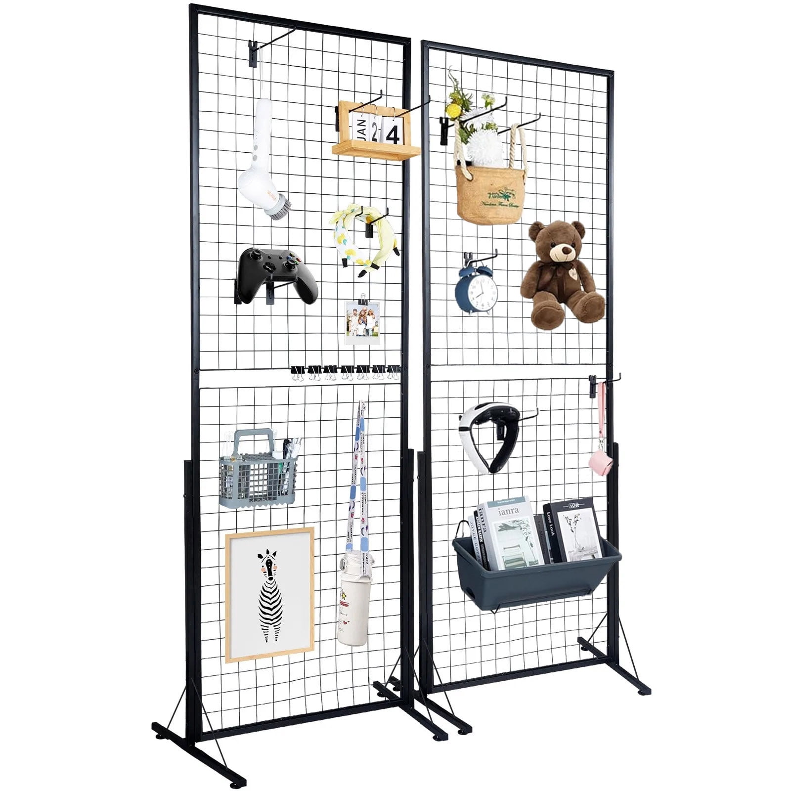 SIHAO 2-Pack Grid Wall Panels Tower, 2' X 5.6' Heavy Duty Floor ...