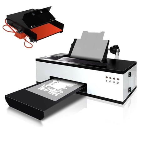 SIHAO A3 L1800 DTF Printer + DTF Oven, DTF Transfer Printing Machine with Roll Feeder, Continuous Ink Supply, White Ink Mixing, Cycle and Semi-Automatic Cleaning, Vacuum Suction Platform for Fabrics