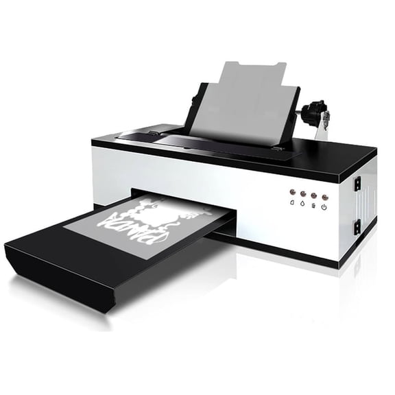 SIHAO A3 L1800 DTF Printer, DTF Transfer Printing Machine with Roll Feeder, Continuous Ink Supply,White Ink Mixing, Cycle and Semi-Automatic Cleaning, Vacuum Suction Platform for Fabrics