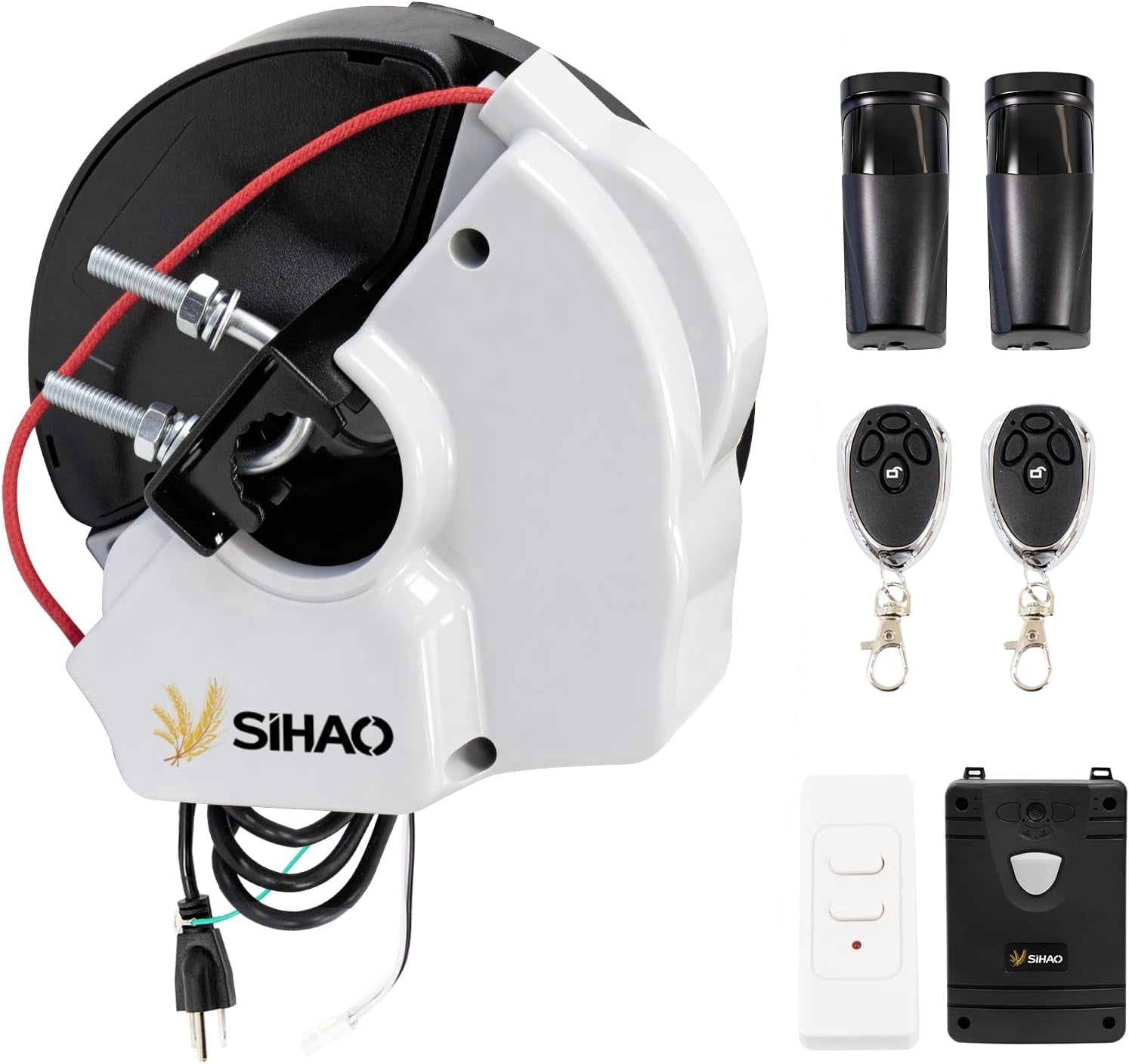 SIHAO Automatic Side Roller Door Opener,2 Remotes Electric Roller ...