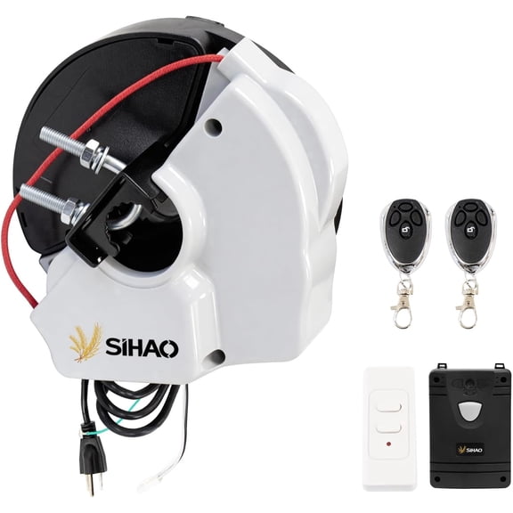 SIHAO Automatic Side Roller Door Opener,2 Remotes Electric Roller Shutter Door Opener with 350N Powerful Motor for Commercial Garage Farm Warehouse