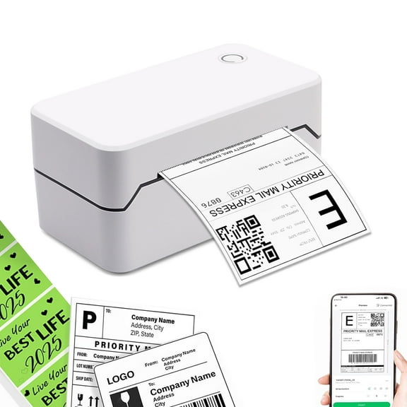 SIHAO Bluetooth Thermal Shipping Label Printer, 4x6 Wireless Label Maker for Small Business and Packages, Compatible with iPhone, Android, Windows, Widely Used for USPS UPS Ebay Amazon Shopify Etsy