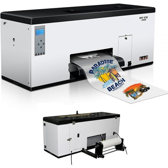 SIHAO DTF Printer A3+ Dual XP600 with Roll Feeder, DTF Transfer Printing Machine with White Ink Circulation System for DIY Clothing