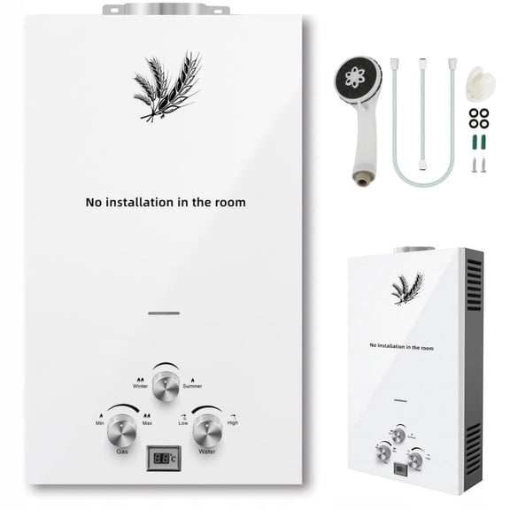 SIHAO Propane Tankless Water Heater, 1.6GPM 6L Instant GasHot Water Heater with Overheating Protection for Home Outdoor RV Camping Use