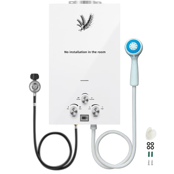 SIHAO Propane Tankless Water Heater, 2.7GPM 10L Instant GasHot Water Heater with Overheating Protection for Home Outdoor RV Camping Use