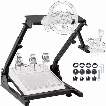 Racing Wheel Stand Adjustable & Foldable Gaming Wheel Stand Compatible with Logitech G29 G27 G25 G920 G923, Thrustmaster T300RS, TX F458, T500RS, T3PA-PRO Pedals NOT Included