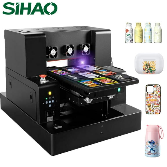 SIHAO UV Printer, A4 L805 UV Flatbed Printer, Higher Resolution 2880 x 1440dpi, UV DTF Printers