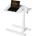 thumbnail image 1 of SIHOO D01 Medical Adjustable Tilt Overbed Bedside Table with Wheels Pneumatic Mobile Standing Laptop Desk Rolling Computer Cart Movable Bed Hospital Home Use（White）, 1 of 18