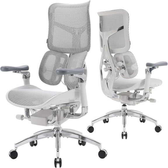 SIHOO Doro-S300 Ergonomic Office Chair, High Back Mesh Office Chair, Zero-Gravity Mechanism-6D Coordinated Armrests Desk Chair for Home Office - White