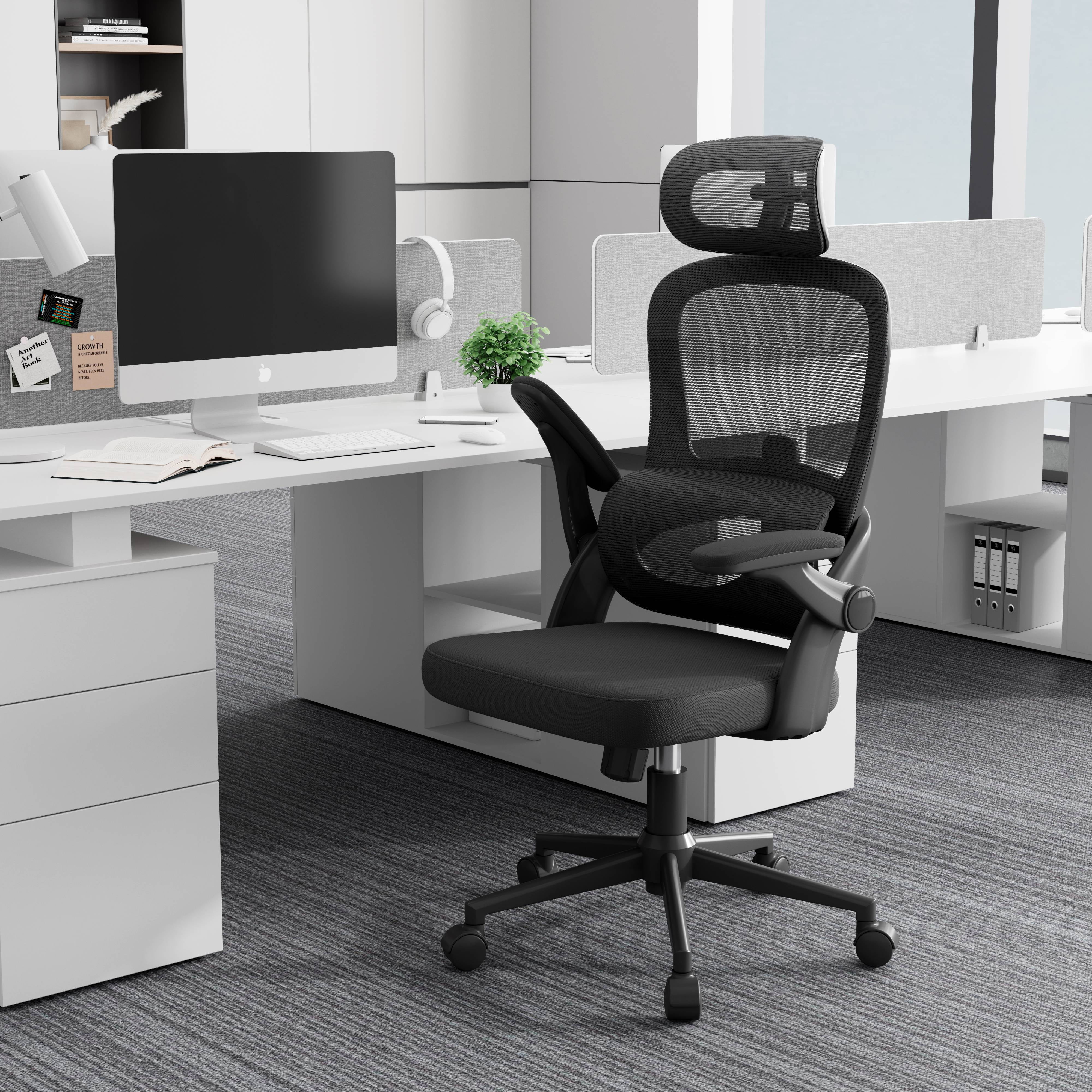 SIHOO Ergonomic M102C Chair, Wide Seat, Adjustable Armrest, Relief for Tall PeopleBlack