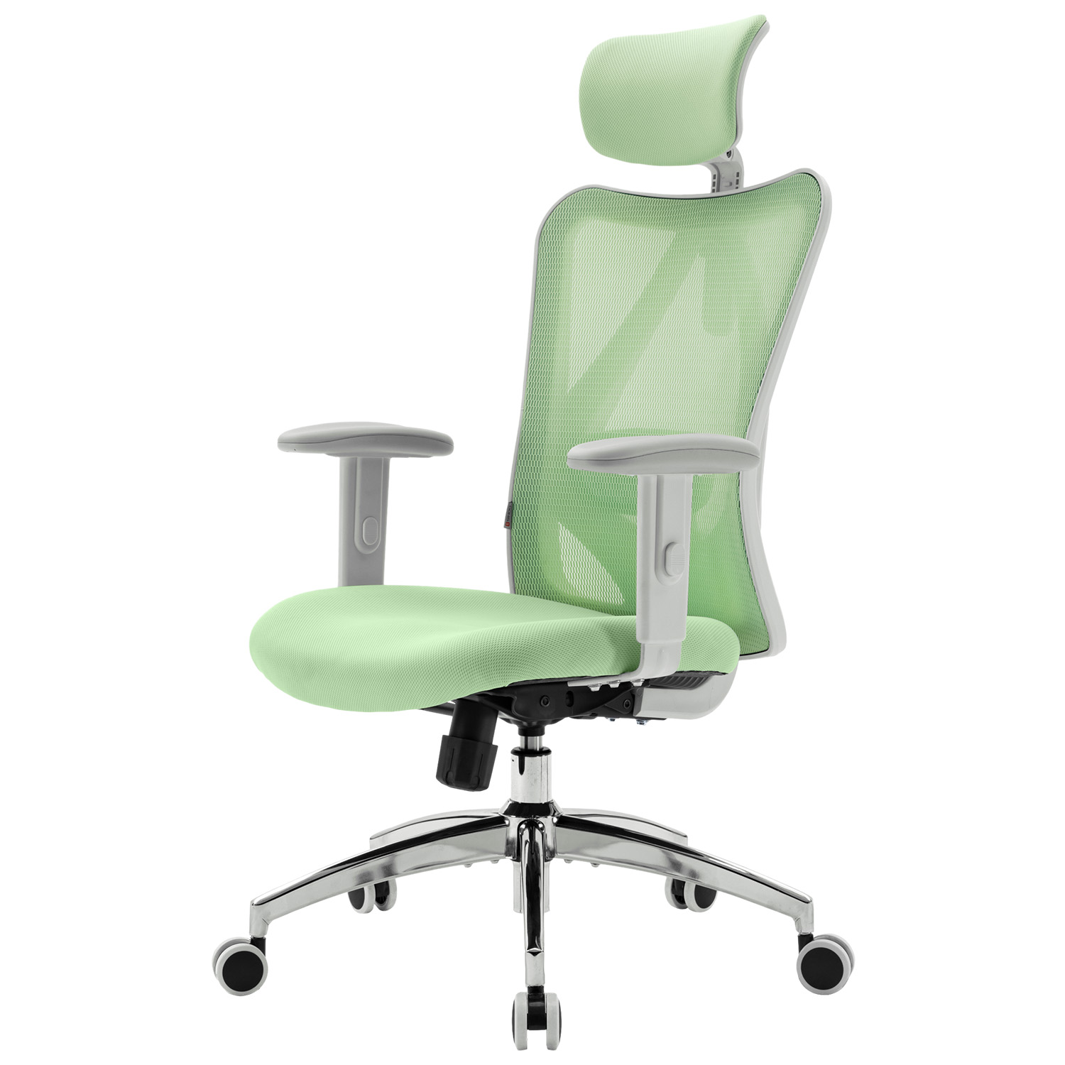 SIHOO Ergonomic Office Chair, Mesh Computer Desk Chair with Adjustable Lumbar Support, High Back chair for Big and Tall, White and Green - image 1 of 11