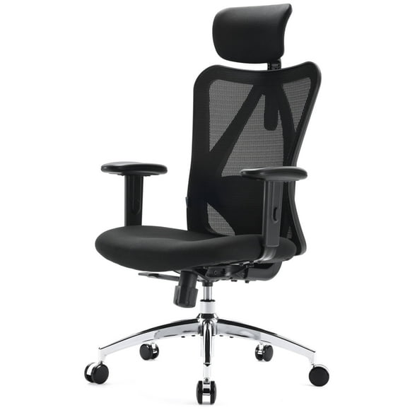 SIHOO Ergonomic Office Chair, Mesh Computer Desk Chair with Adjustable Lumbar Support, High Back chair for big and tall, Black